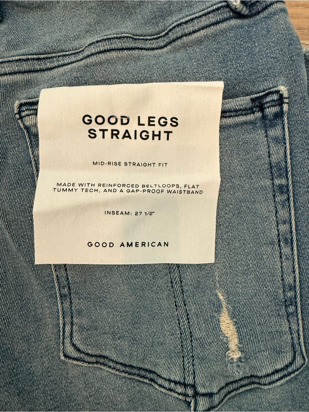 NWT Good American Good Legs Straight Jeans Sizs 6/28 - Picture 6 of 9